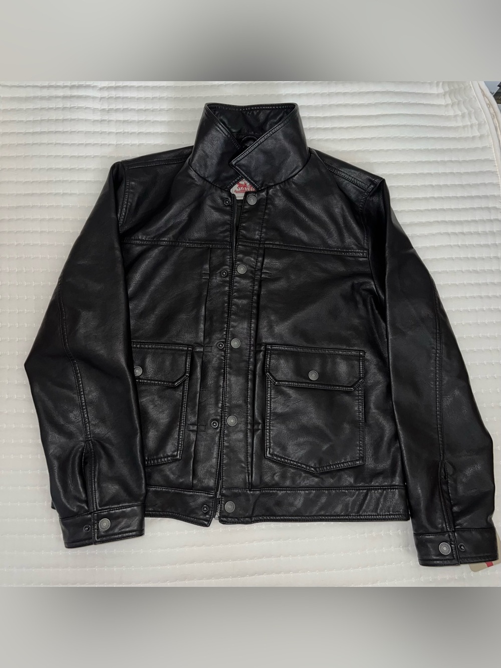 Levi's Black Leather Bomber Jacket